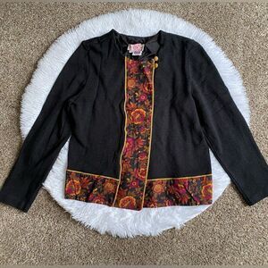 Anthony Sicari Vintage Button Down Dressy Jacket Womens Size‎ 14 Black